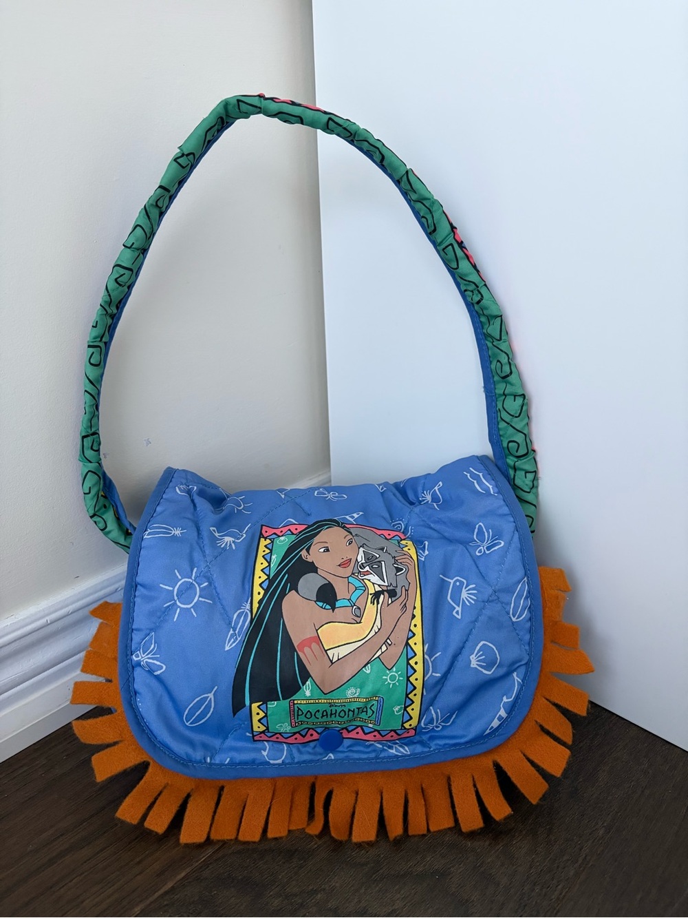 Vintage Disney Pocahontas Fringed Shoulder Bag